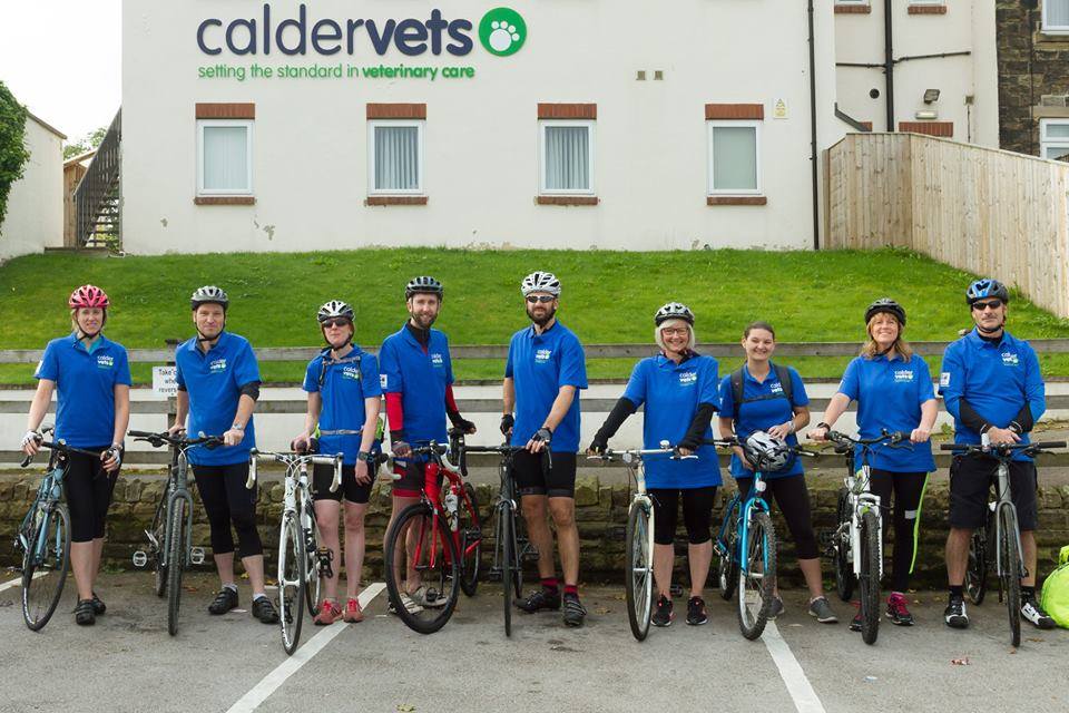 Calder Vets team pumped up for charity bike ride