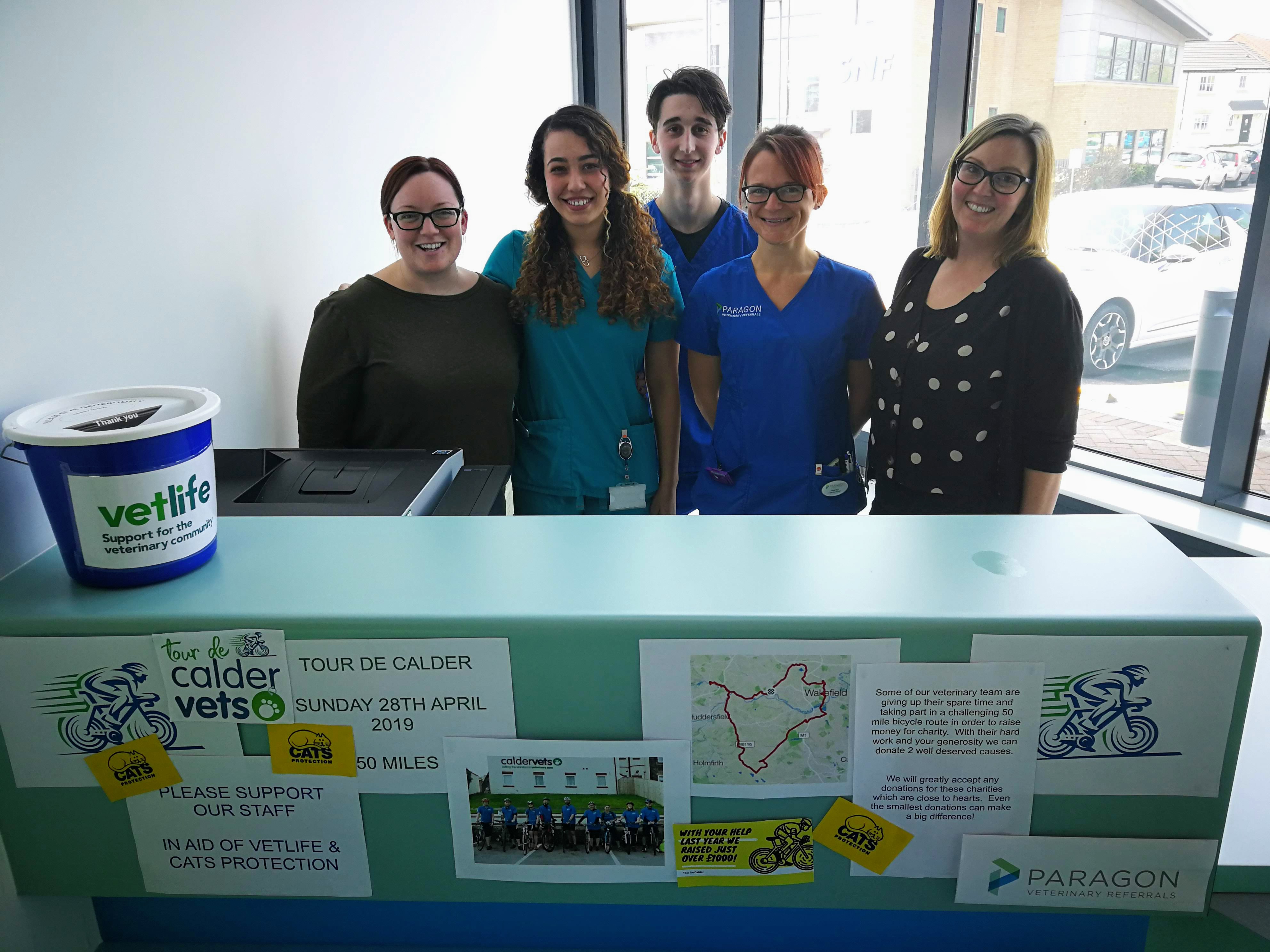 Harnessing pedal power for charity at Calder Vets