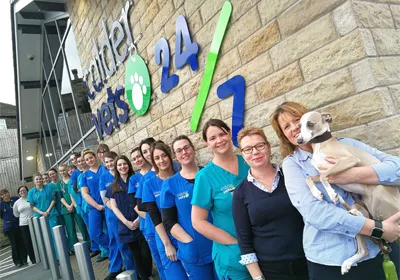 Long-serving staff at Calder Vets